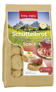 Fritz&Felix Mini Schüttelbrot Speck 125 Gramm
